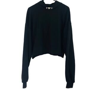 Eggie black cropped sweatshirt size small